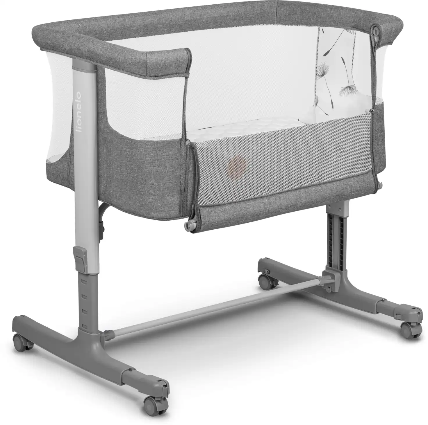 Приставне ліжечко 3 в 1 Lionelo Aurora Grey Concrete